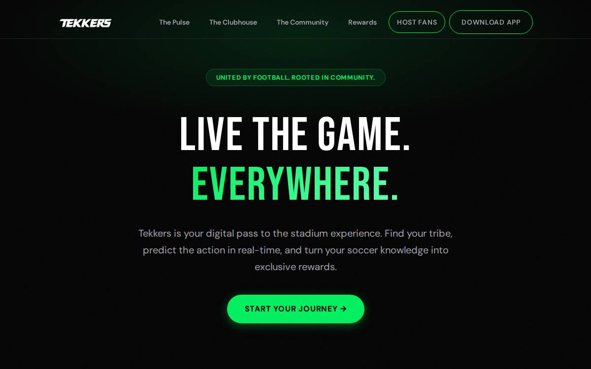 Tekkers website preview
