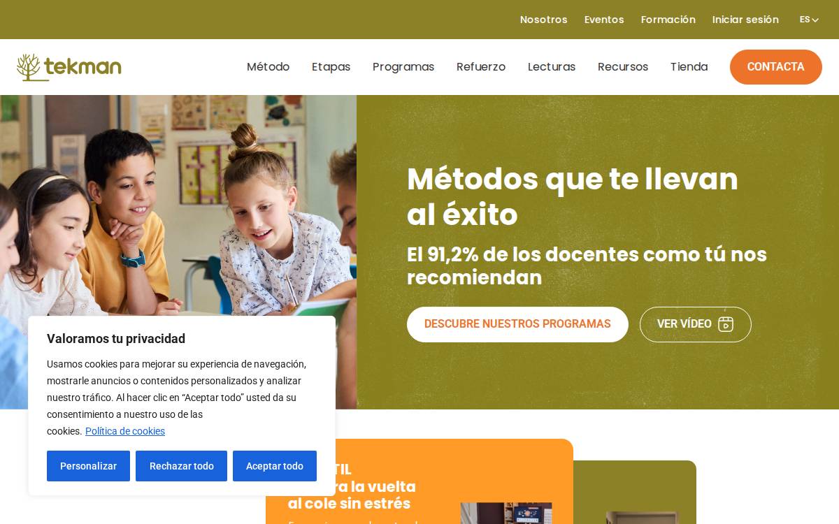 Tekman Education website preview