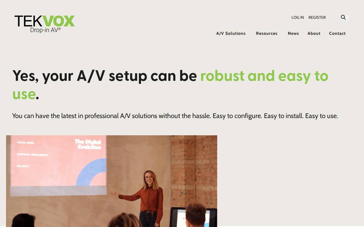TekVox website preview