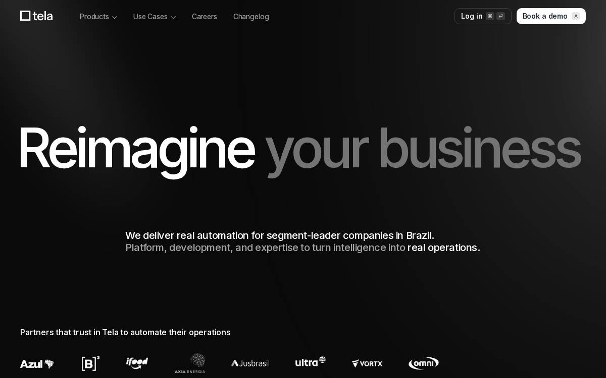 Tela website preview