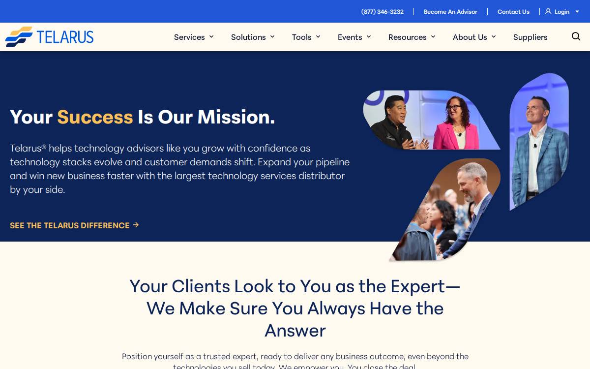 Telarus website preview