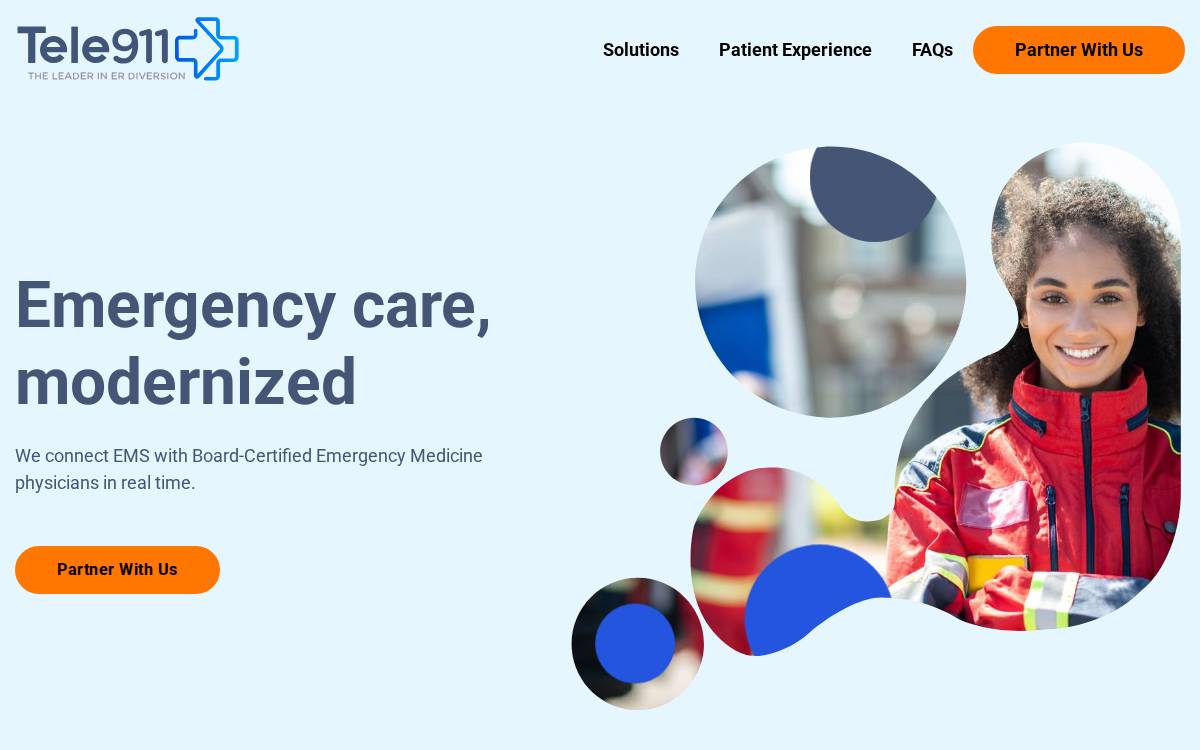 Tele911 website preview