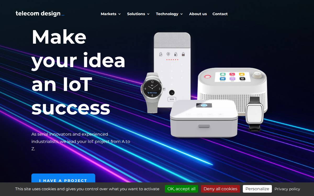 Telecom Design website preview
