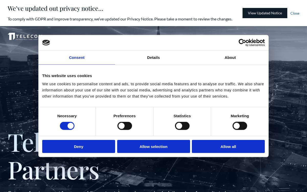 Telecom Infrastructure Partners website preview