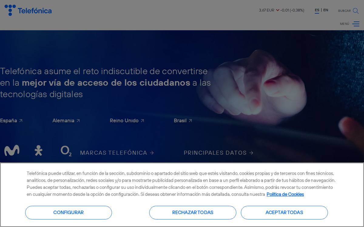 Telefonica website preview