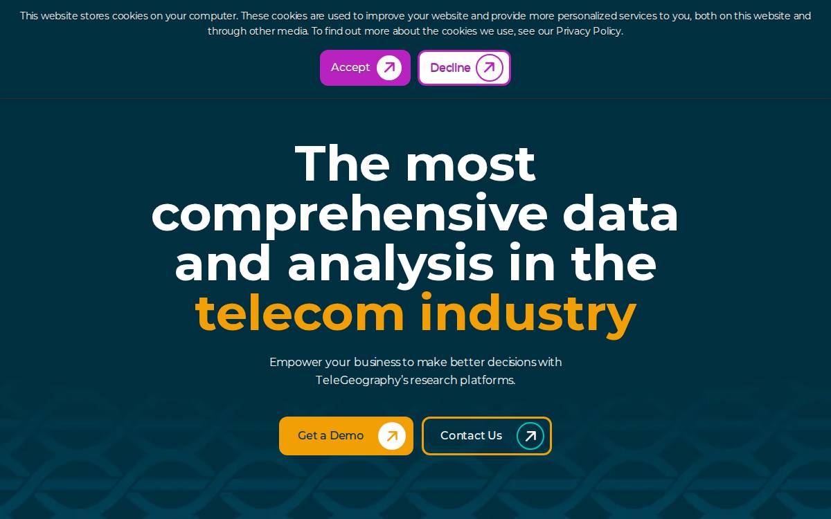 Telegeography website preview