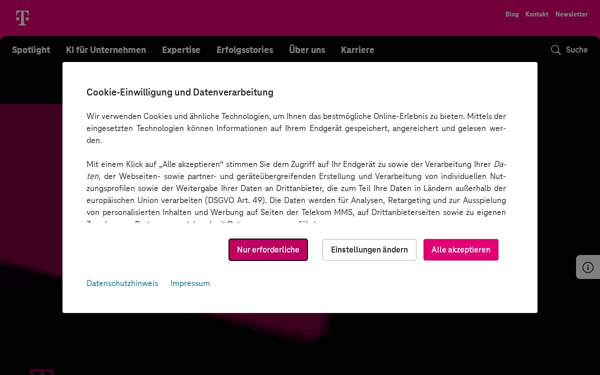 Telekom Mms website preview