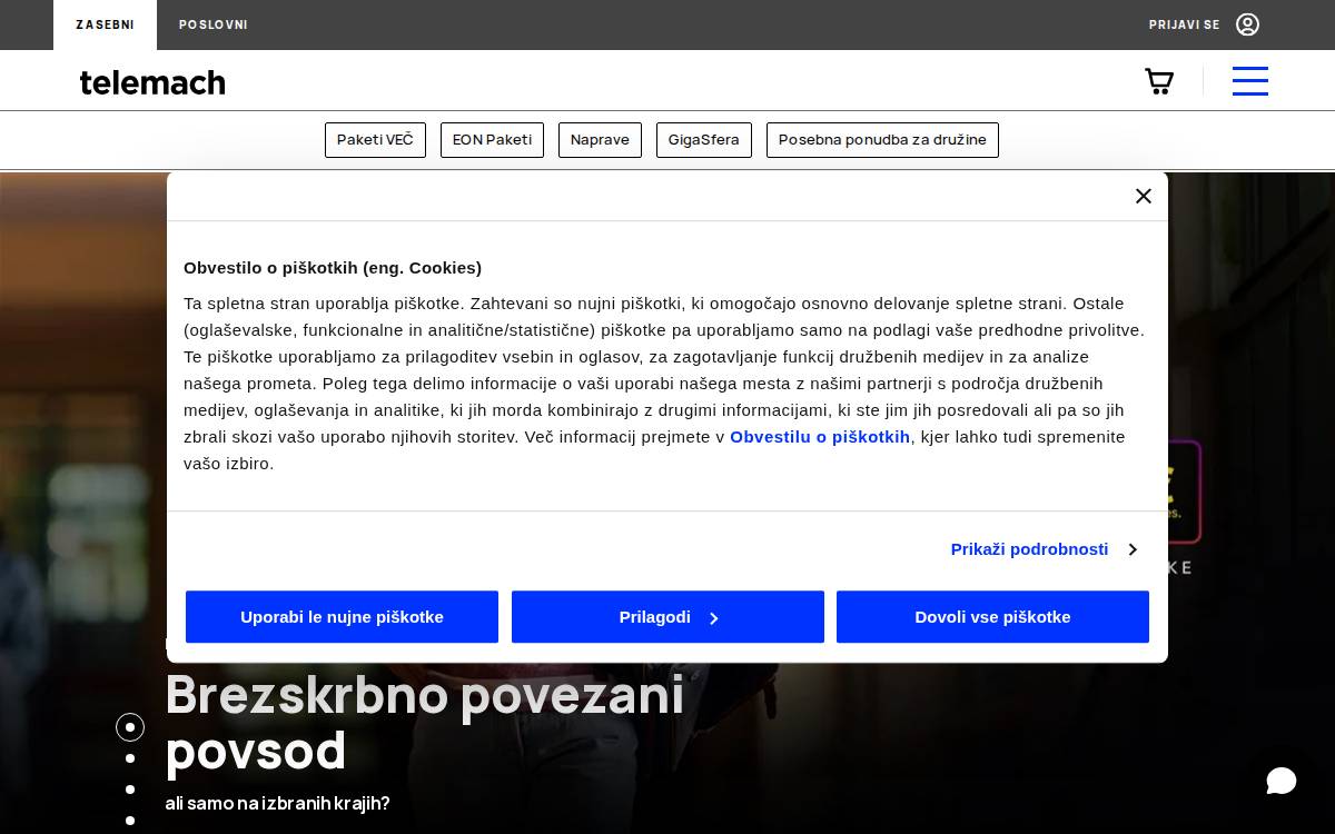 Telemach Eon website preview