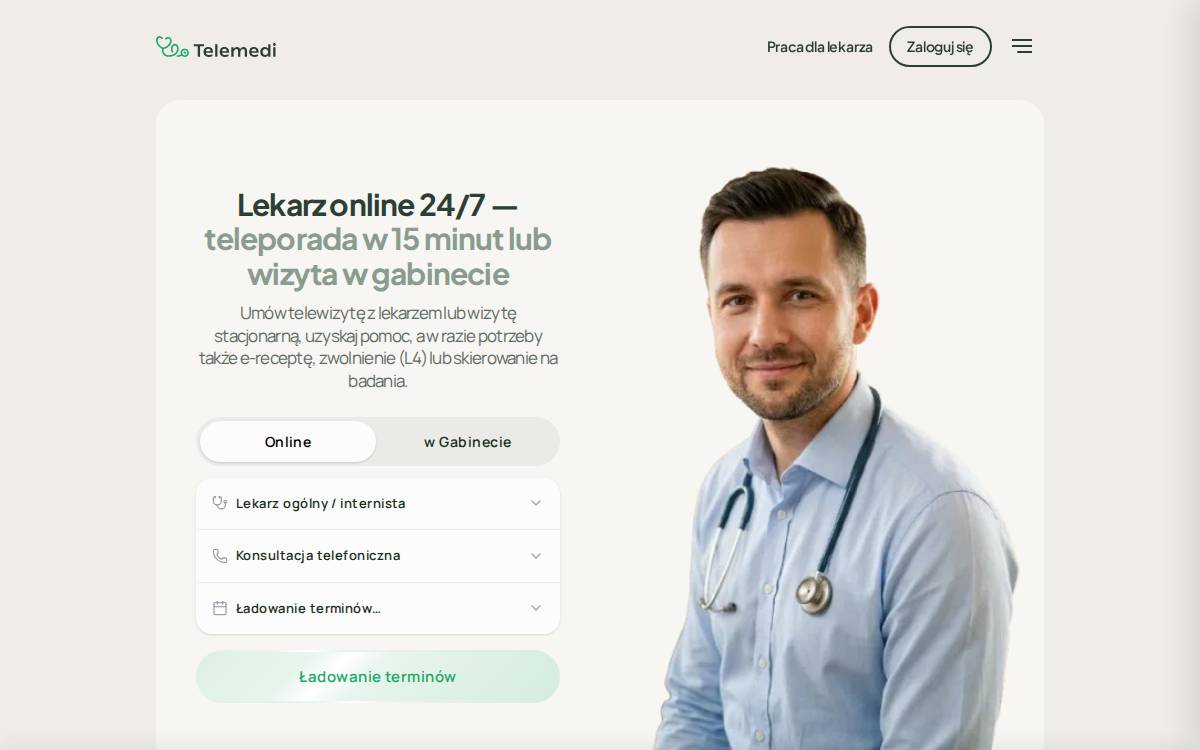 Telemedi website preview