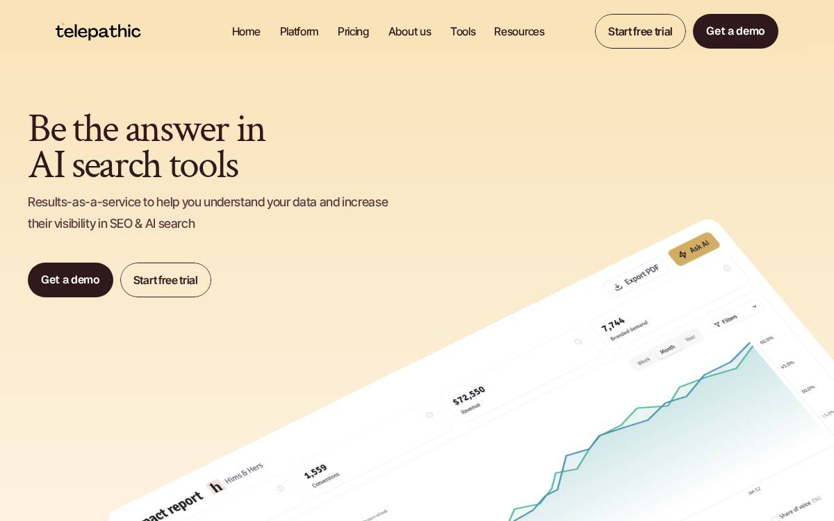Telepathic website preview