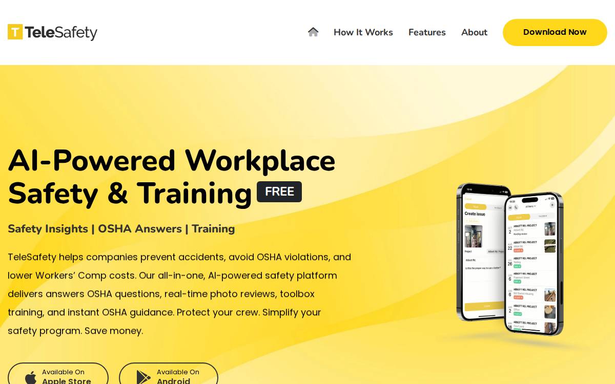 Telesafety website preview