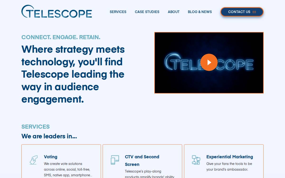 Telescope website preview
