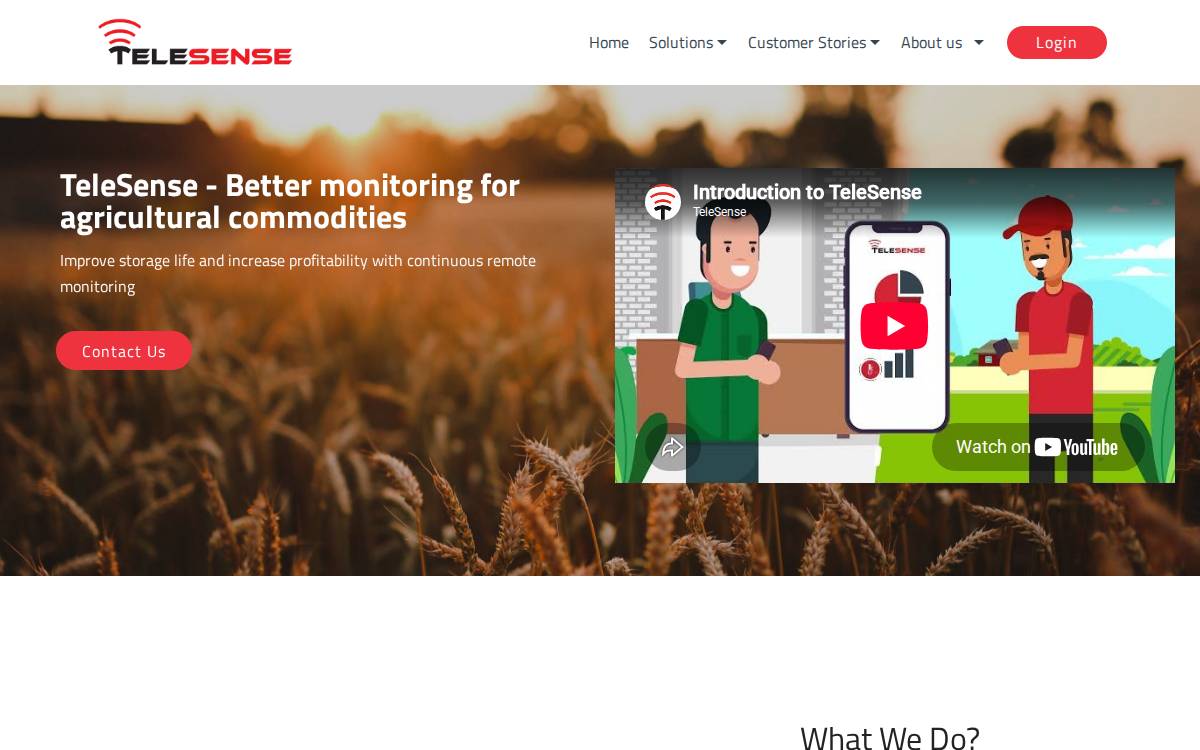 TeleSense website preview