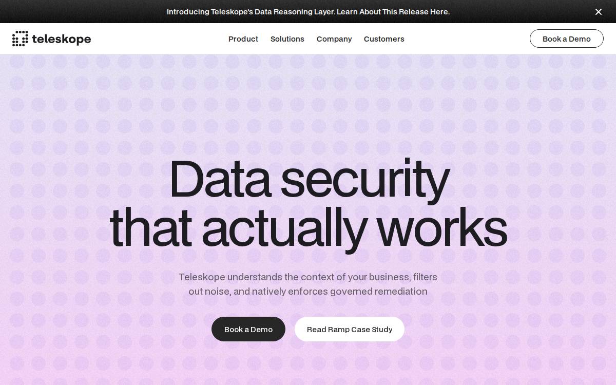 Teleskope website preview