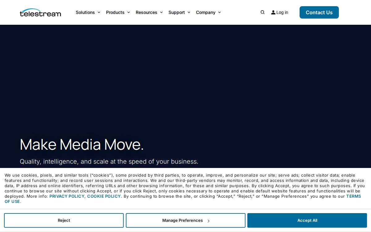 Telestream website preview