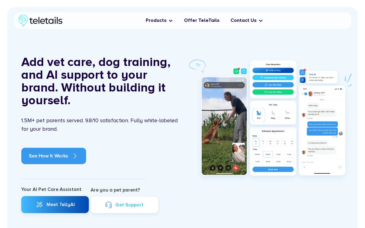 TeleTails website preview