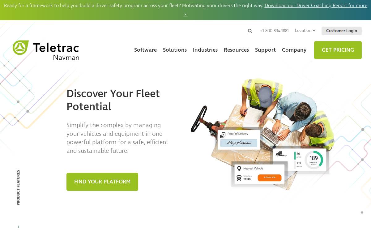 Teletrac website preview
