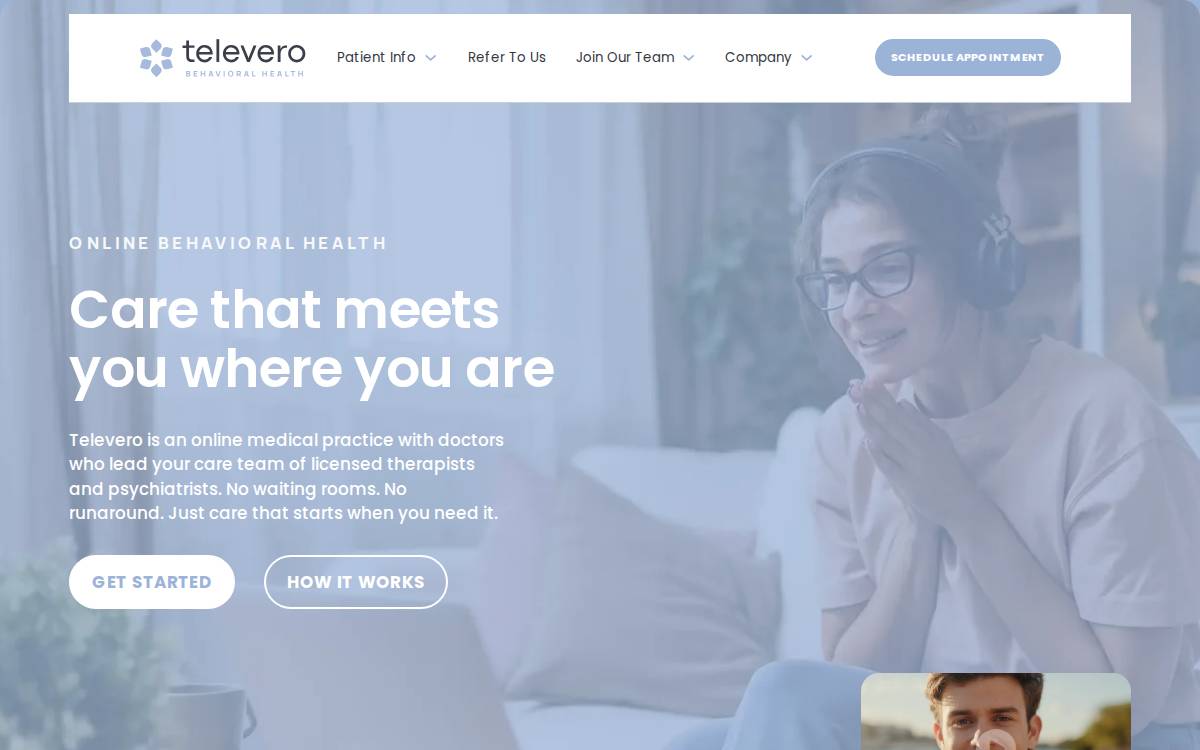 Televero Health website preview