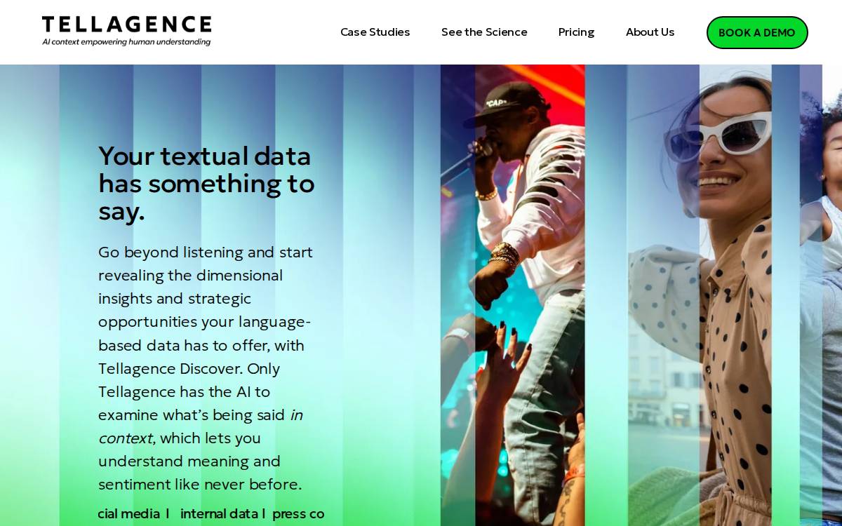Tellagence website preview