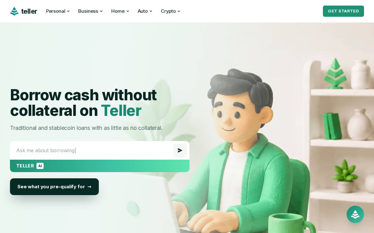 Teller website preview