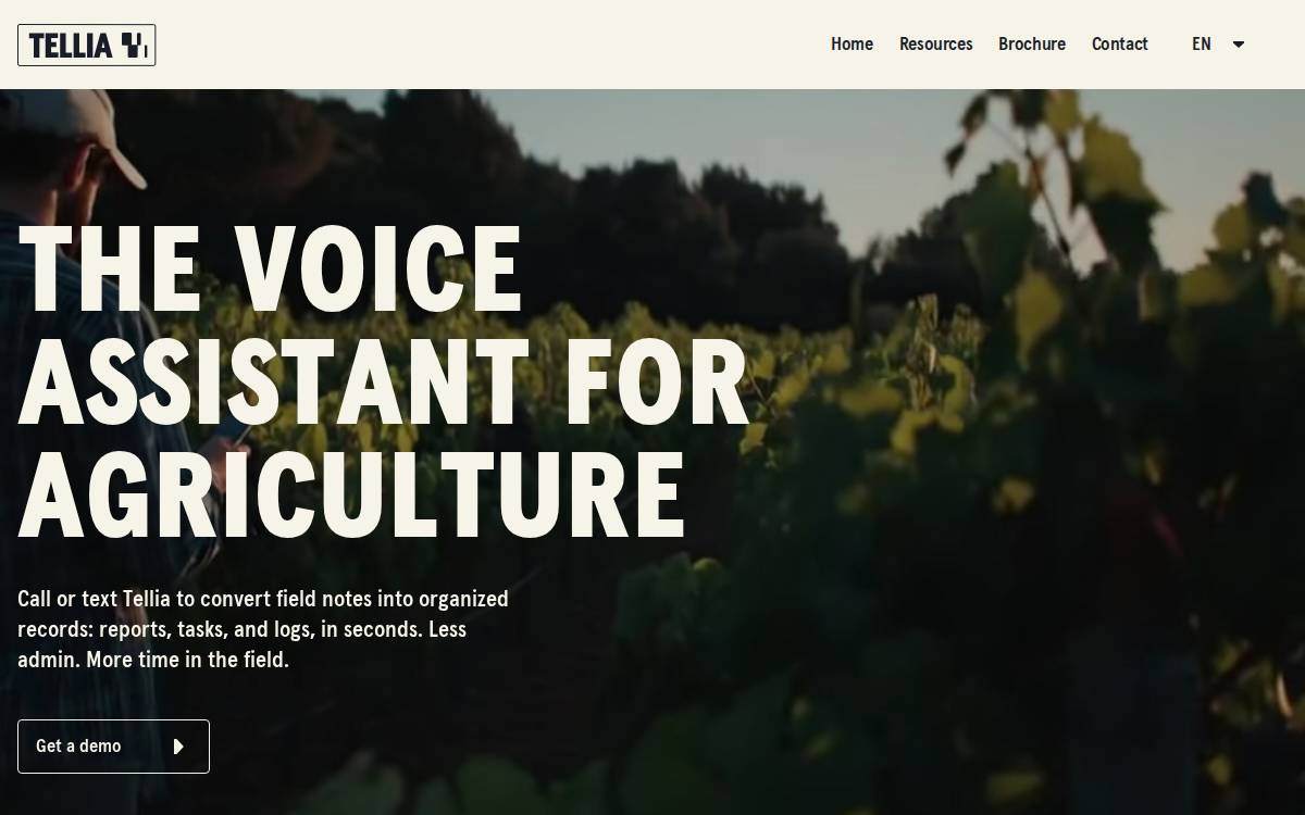 Tellia website preview