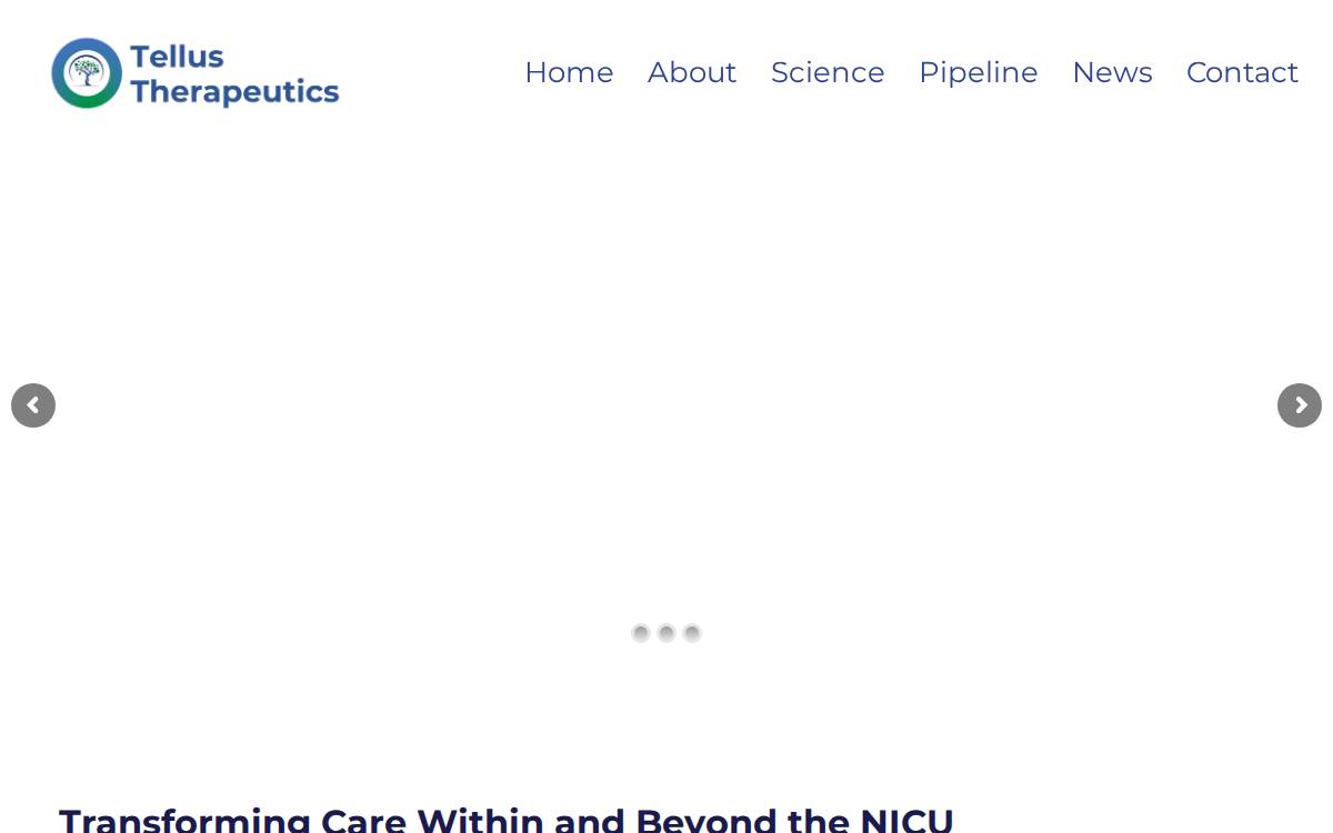Tellus Therapeutics website preview