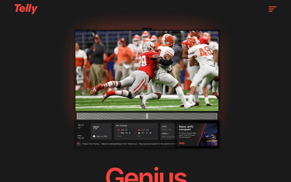 Telly website preview