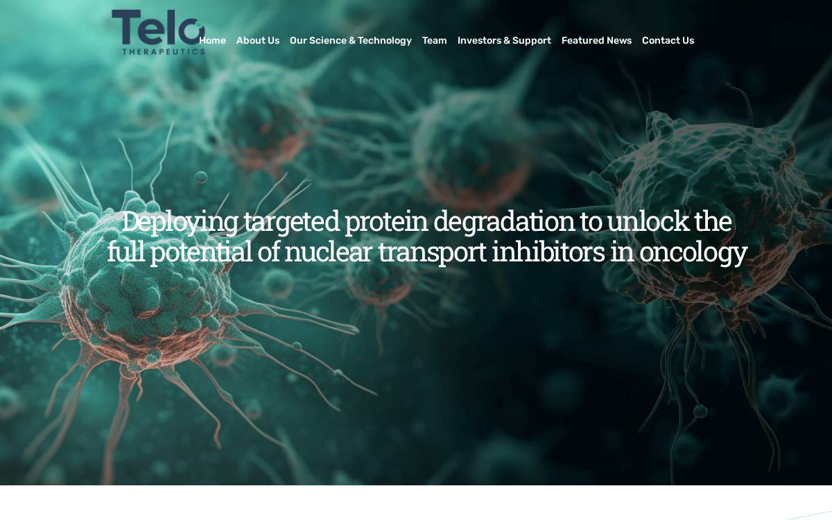 Telo Therapeutics, Inc. website preview