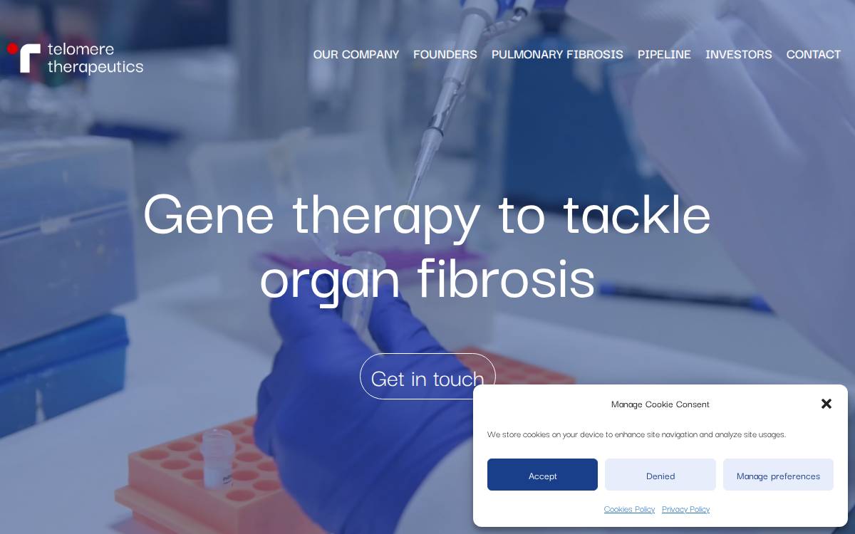 Telomere Tx website preview
