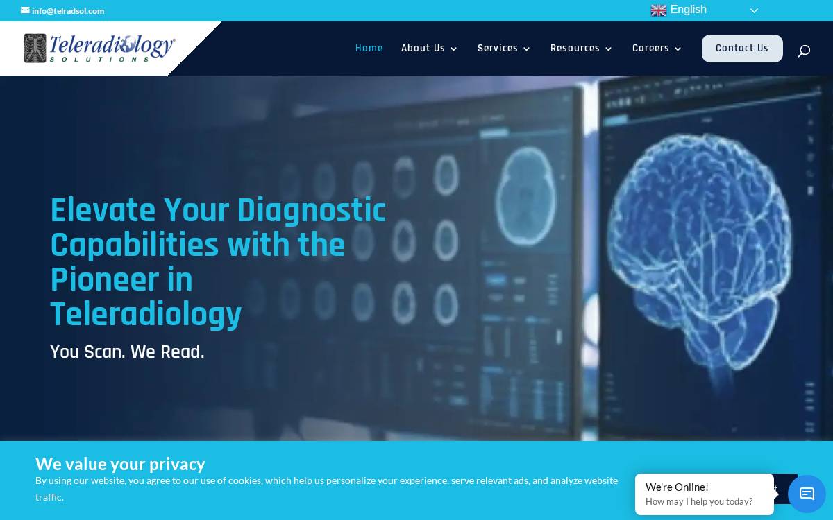 Telradsol website preview