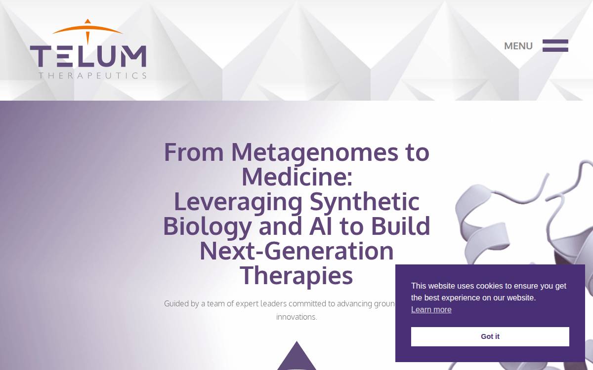 Telumtherapeutics website preview