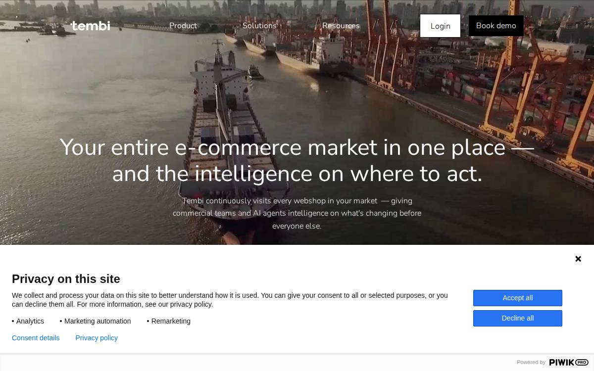 Tembi website preview