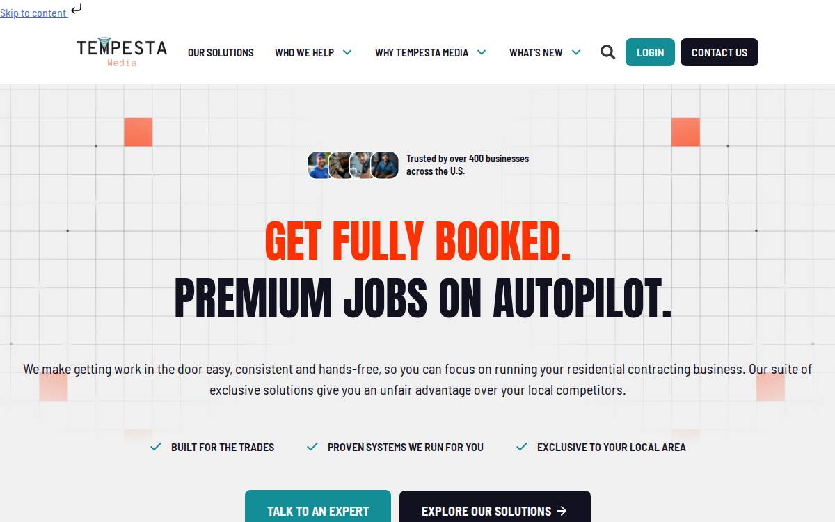 Tempesta Media website preview