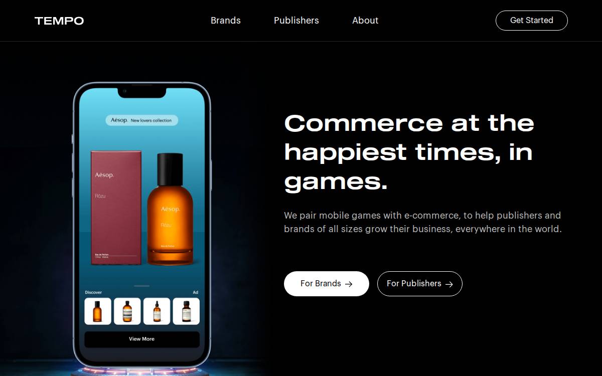 Tempo website preview