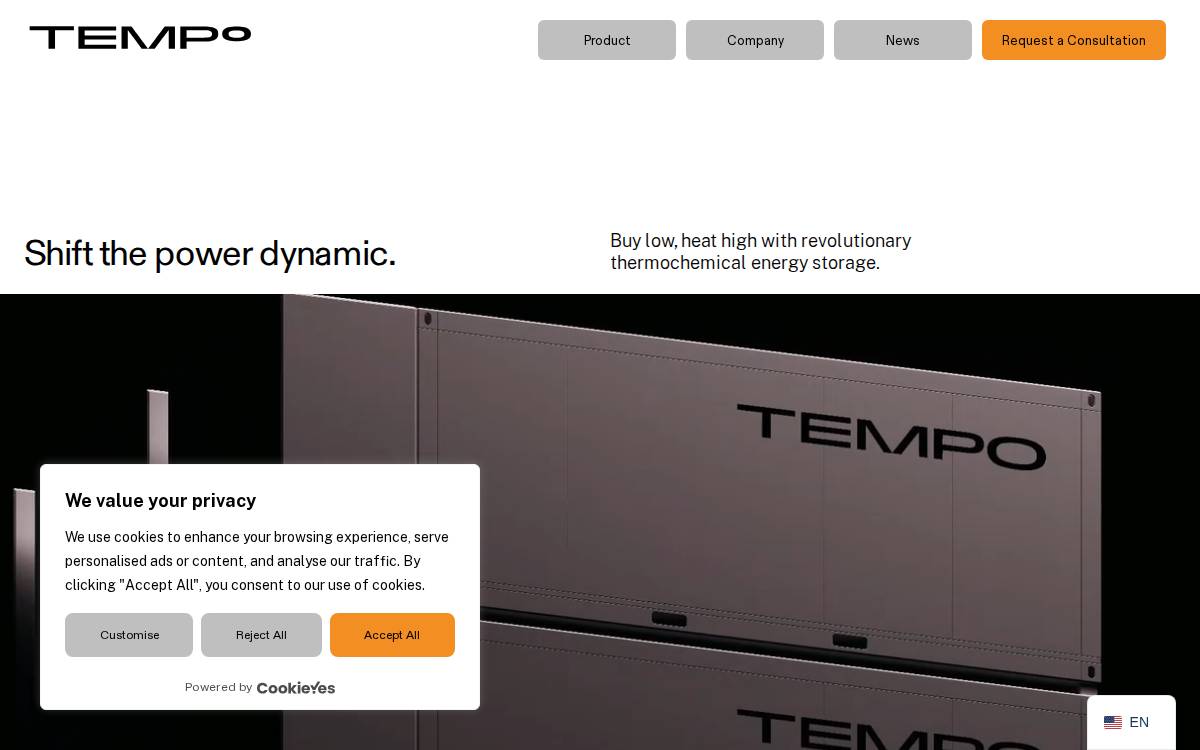 Tempo website preview