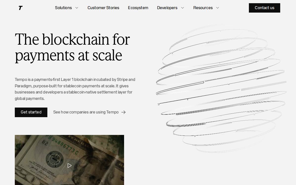 Tempo website preview