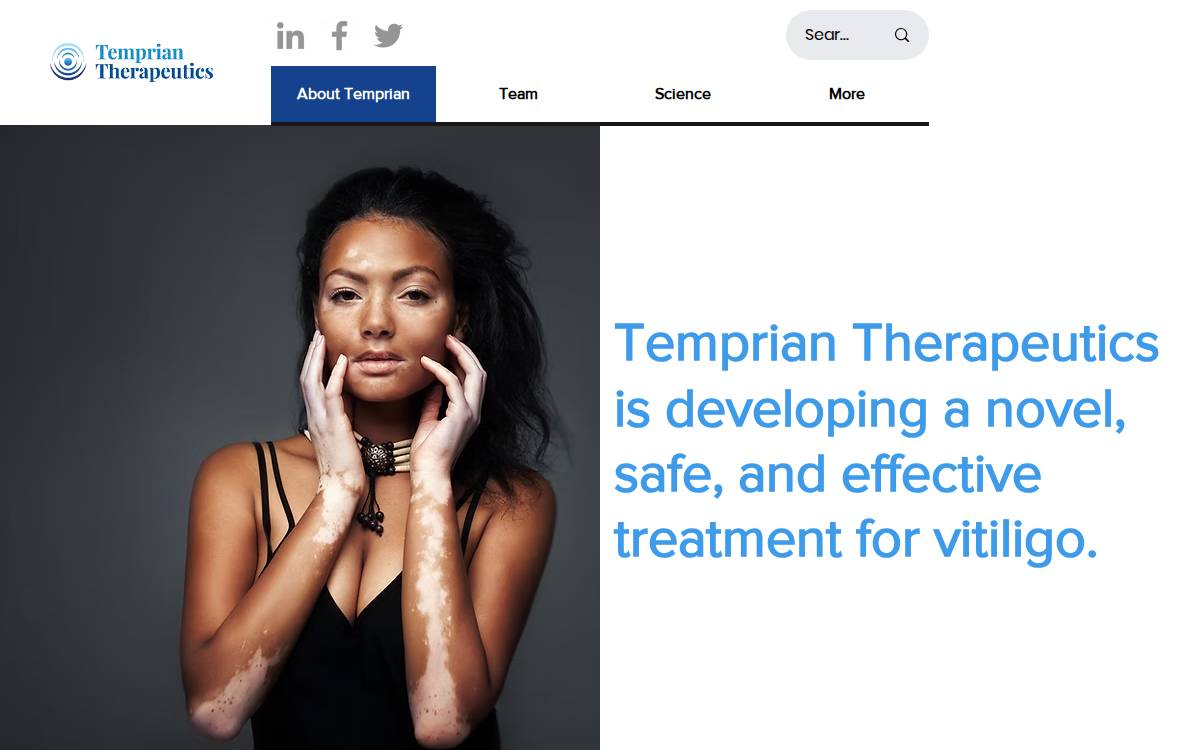 Temprian Therapeutics website preview