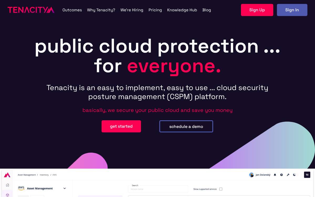 tenacity website preview