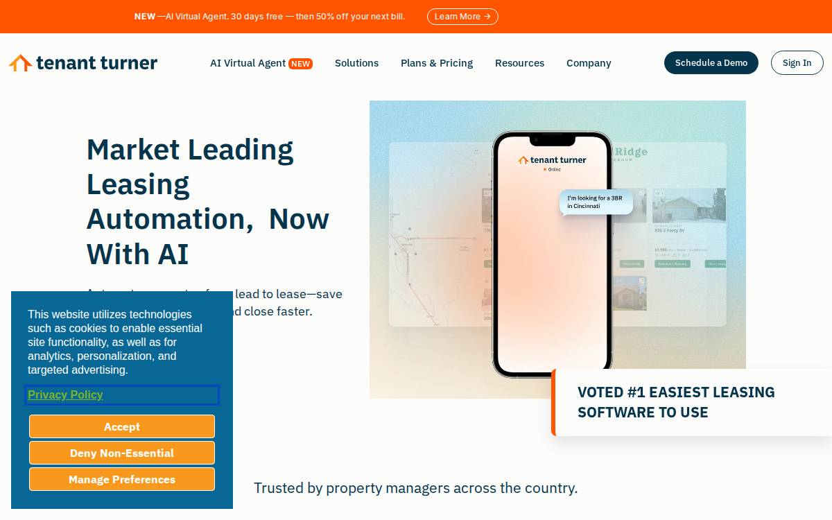 Tenant Turner website preview