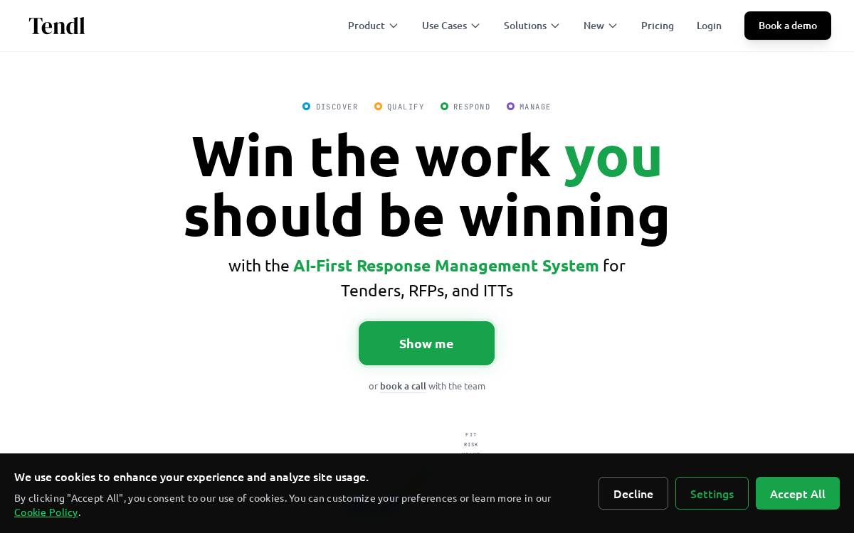 Tendl website preview