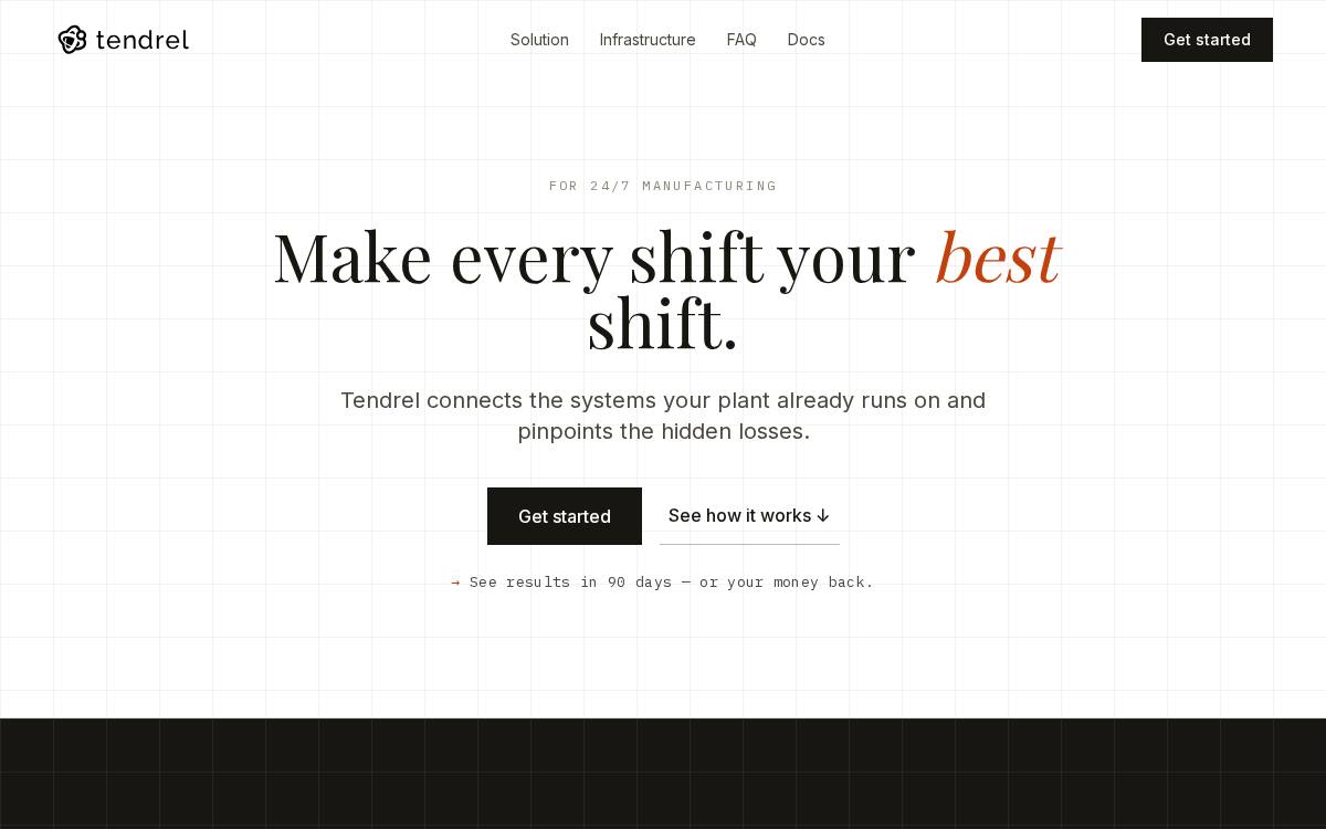 Tendrel website preview