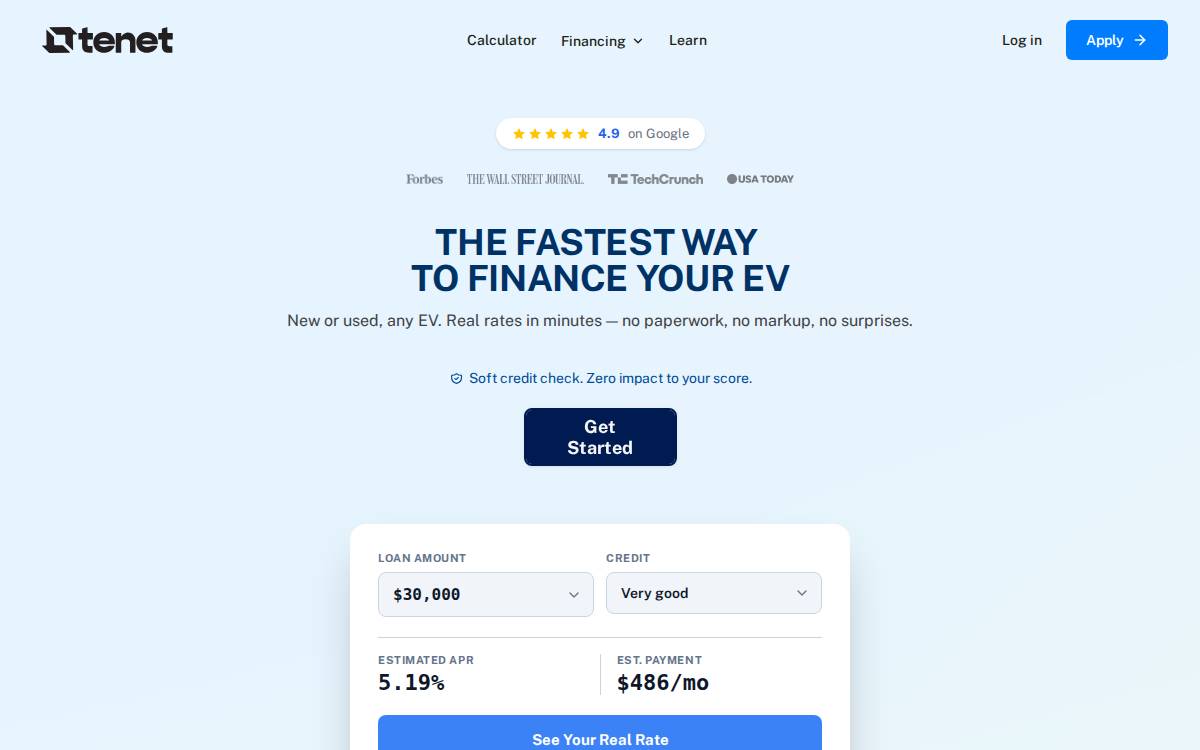 Tenet website preview