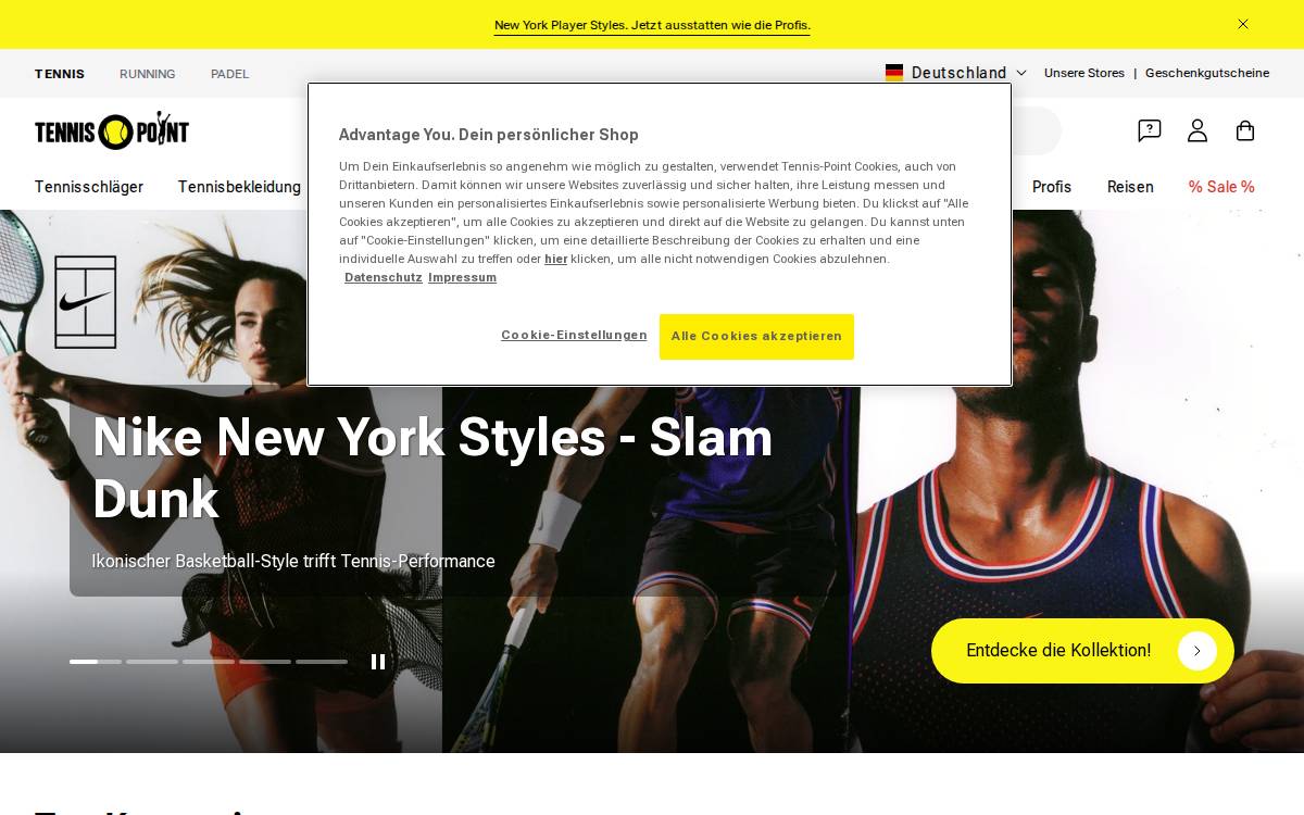 Tennis Point website preview