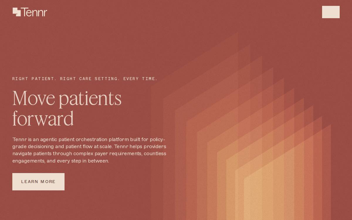 Tennr website preview