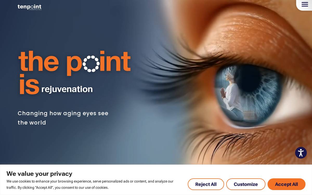 Tenpoint Therapeutics website preview