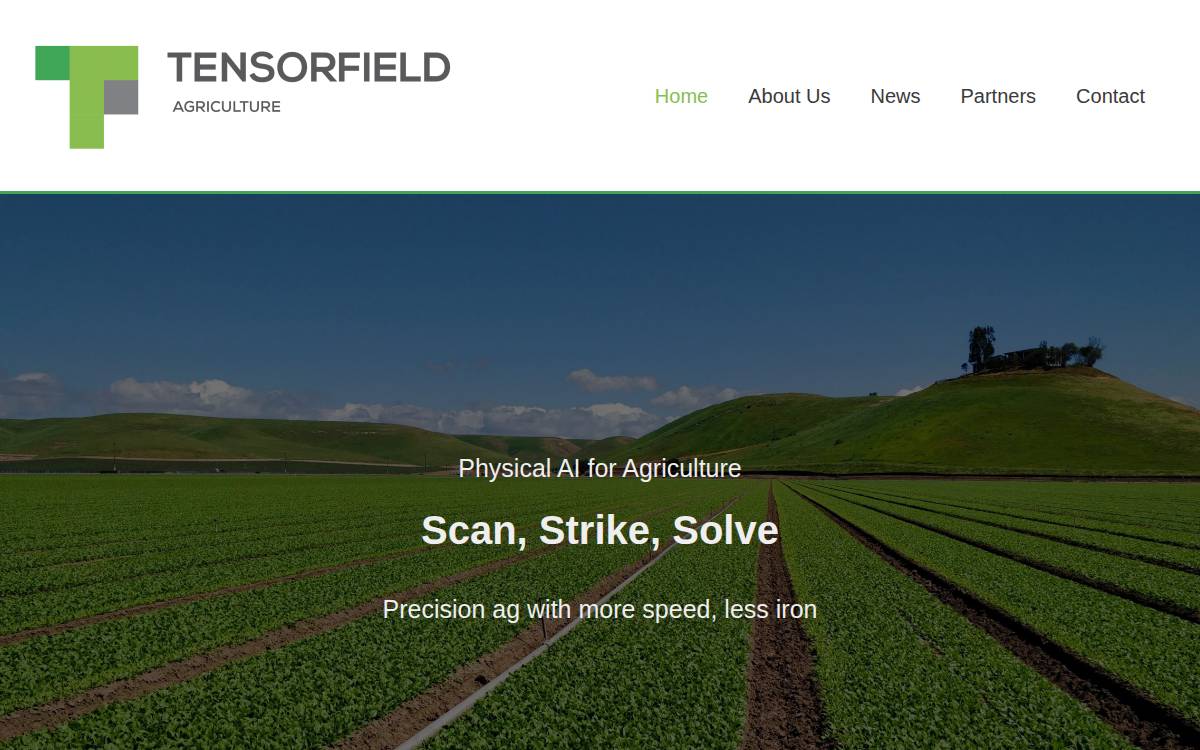 Tensorfield website preview