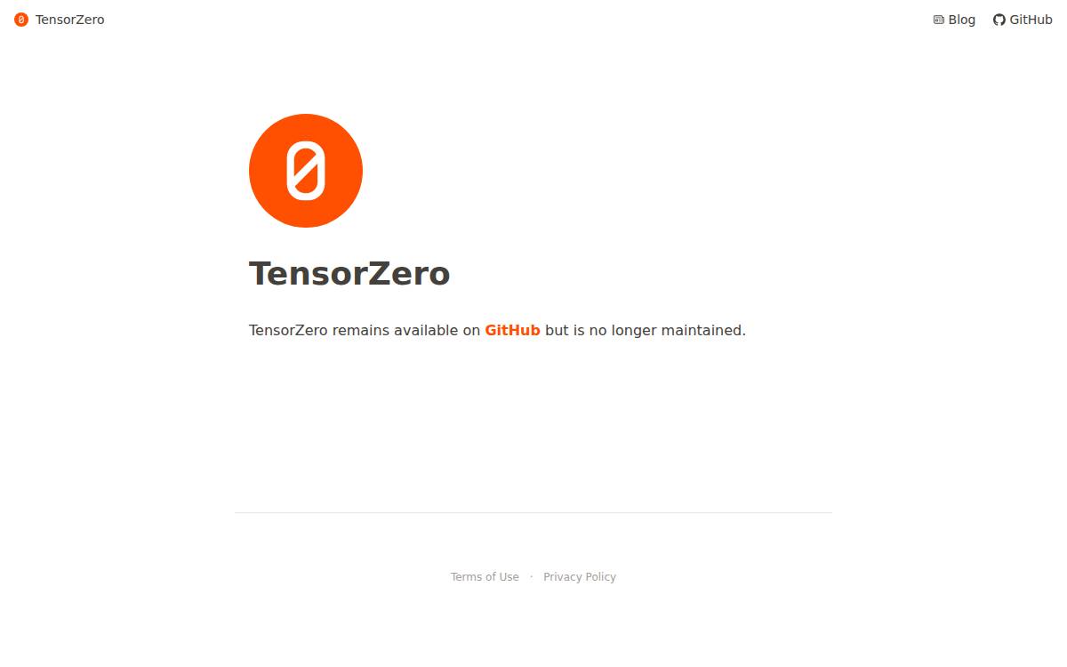 TensorZero website preview
