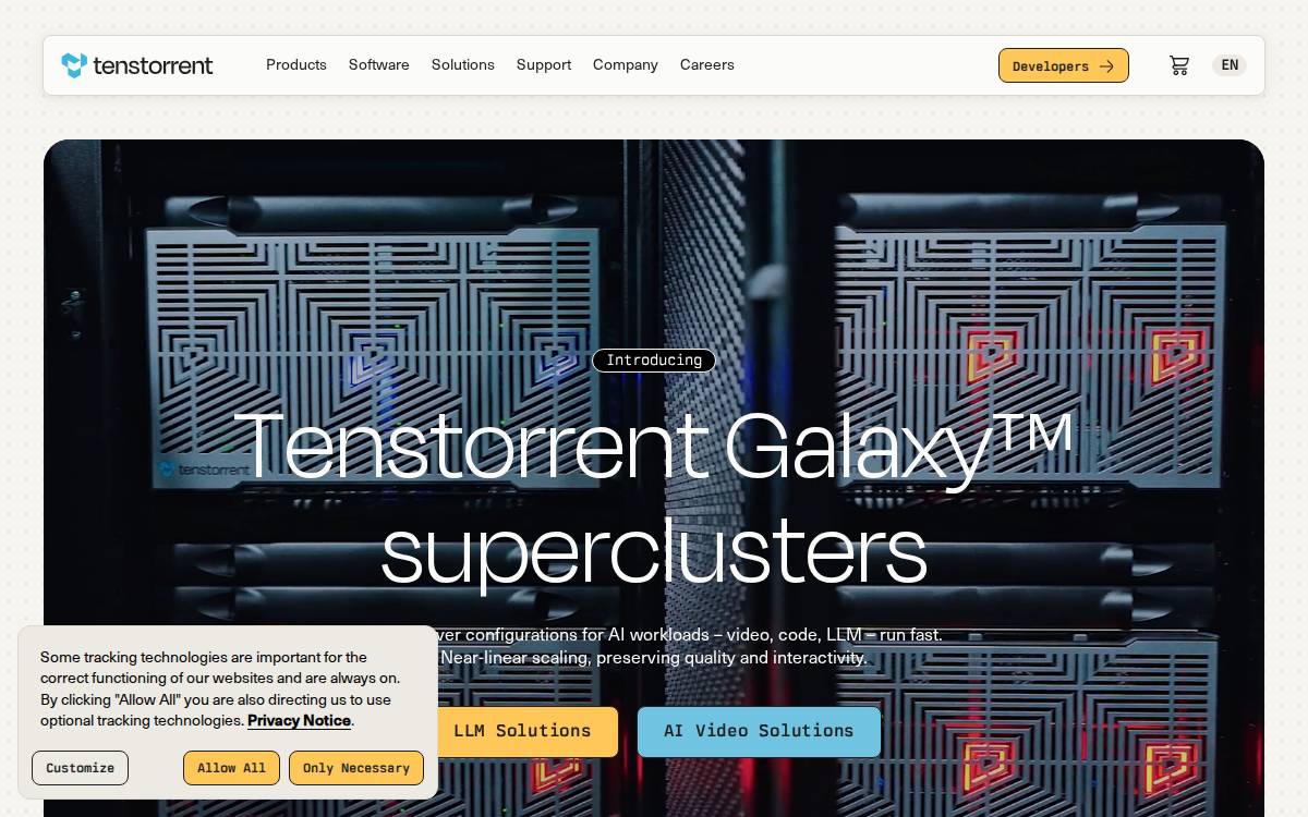 Tenstorrent website preview