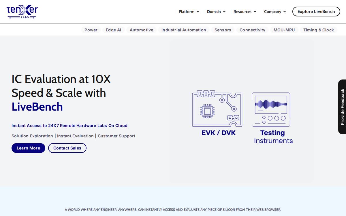 Tenxer Labs website preview