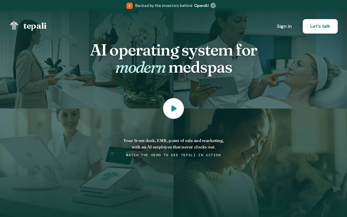 Tepali website preview